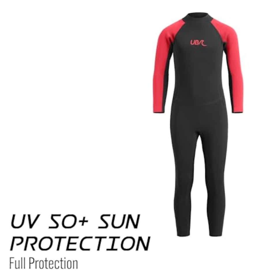 image 1 of Urban Beach Sharptooth Kids Full Length 2mm Summer Wetsuit, Stretchy Neoprene Surfing & Diving Wetsuit With Uv Protection