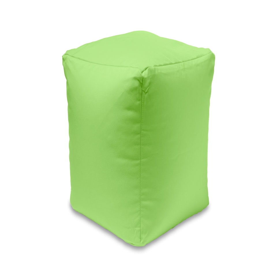 image 1 of Waterproof Cube Indoor Outdoor Bean Bag Foot Stool Pouffe Green | Light Green