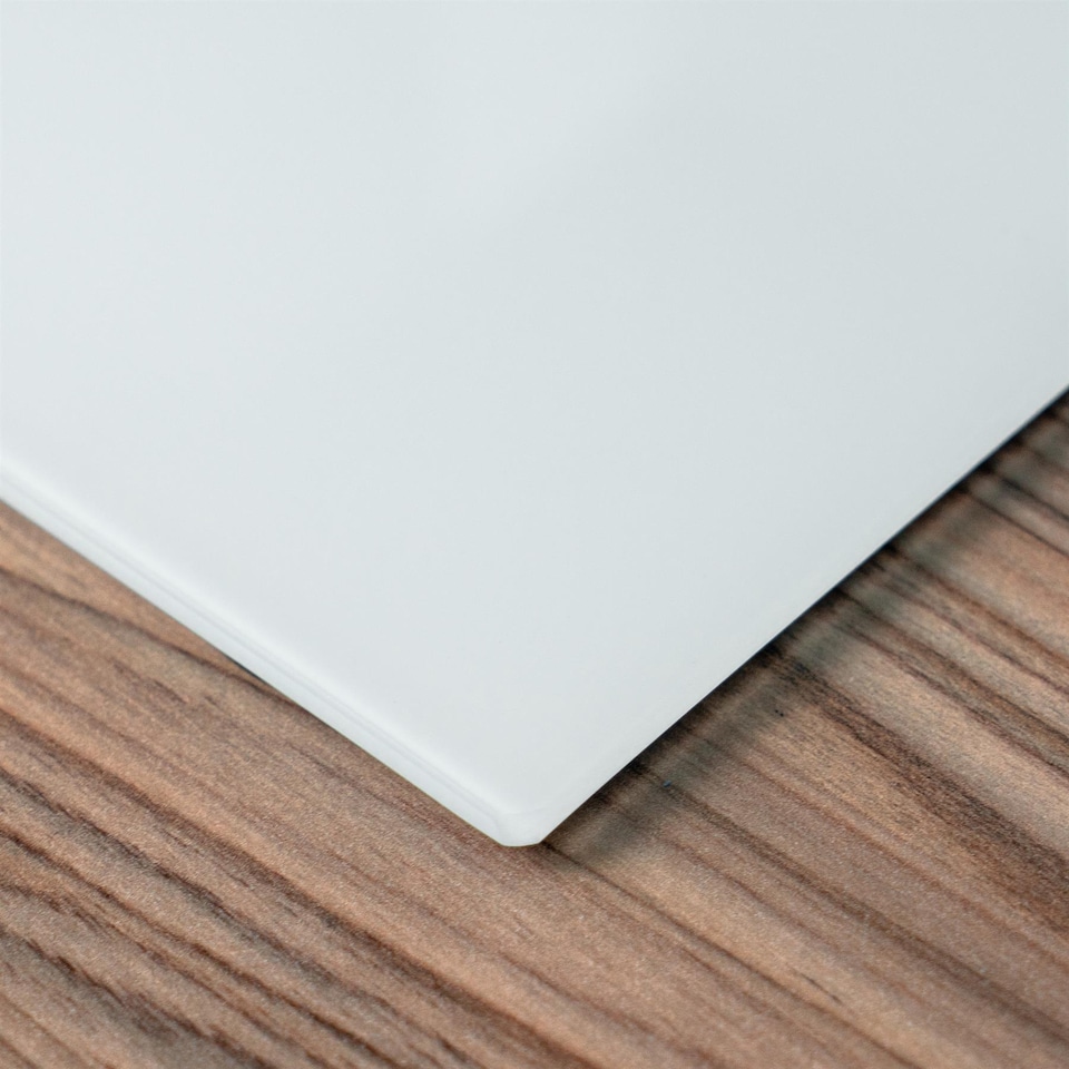 image 1 of Harbour Housewares Glass Kitchen Chopping Board - 50 x 40cm - White | White | White