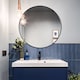 image 3 of Living and Home 70cm Nordic Round Bathroom Wall Mirror | Black | 70cm
