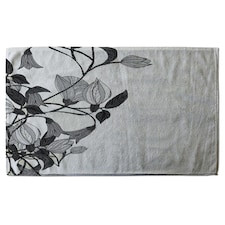 Black & White Flower Illustration (Kitchen Towel)