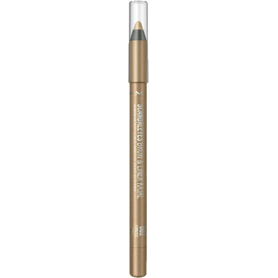 image 1 of Rimmel London Scandaleyes Waterproof Brow & Liner Kajal 002 Hypnotic Gold