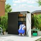 image 2 of Outsunny 6 x 4ft Metal Garden Shed with Lockable Door and Gloves, Dark Grey 