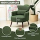 image 5 of HOMCOM Armchair with Padded Seat and Backrest for Living Room, Green Green