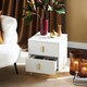 image 10 of SoBuy 2-Drawer Bedside Table, White, 15.75x15.75x18.50 inches, 22 kg - FBT115-Wx2