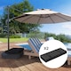 image 9 of Outsunny Parasol Weights Set of 2, Parasol Base Weights Bags, 25kg Fillable Sandbag Weights with Handles, Cantilever Umbrella Base Weights, Black