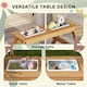 image 3 of AIYAPLAY Wooden Kids Picnic Table, Sand and Water Table w Benches, Parasol | Multi