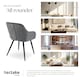 image 7 of Dining Chair Marilyn - velvet look, quilted pattern - per piece Grey | Grey/Black