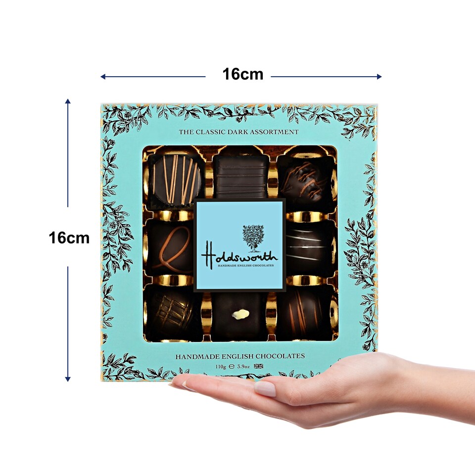 image 1 of Holdsworth Chocolates Classic Dark Assortment Box 110g