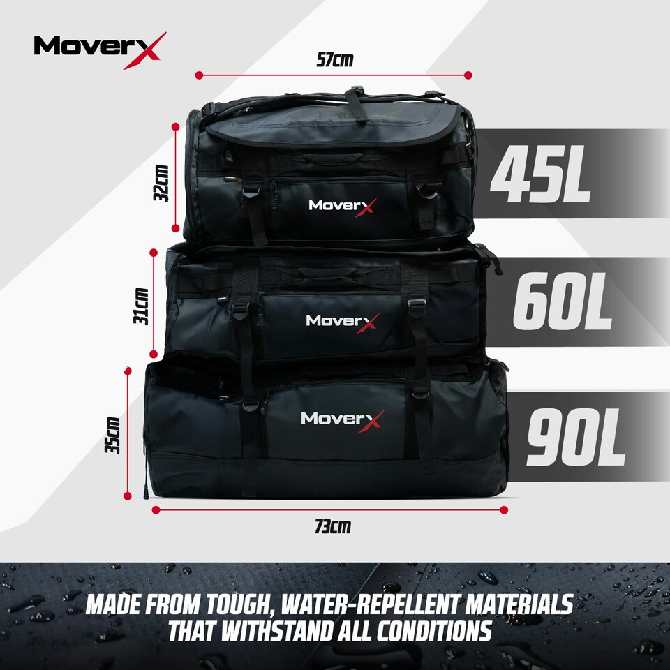 image 1 of MoverX 60L Heavy Duty Waterproof Rucksack Black