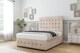 image 2 of Sloomy Berlin Sand Naples Divan Bed With Mattress 2 Drawers Right Side With 26" Strutted Headboard & 12" Matching Footboard 2'6 Small Single | Cream | Sand | Small Single | 1