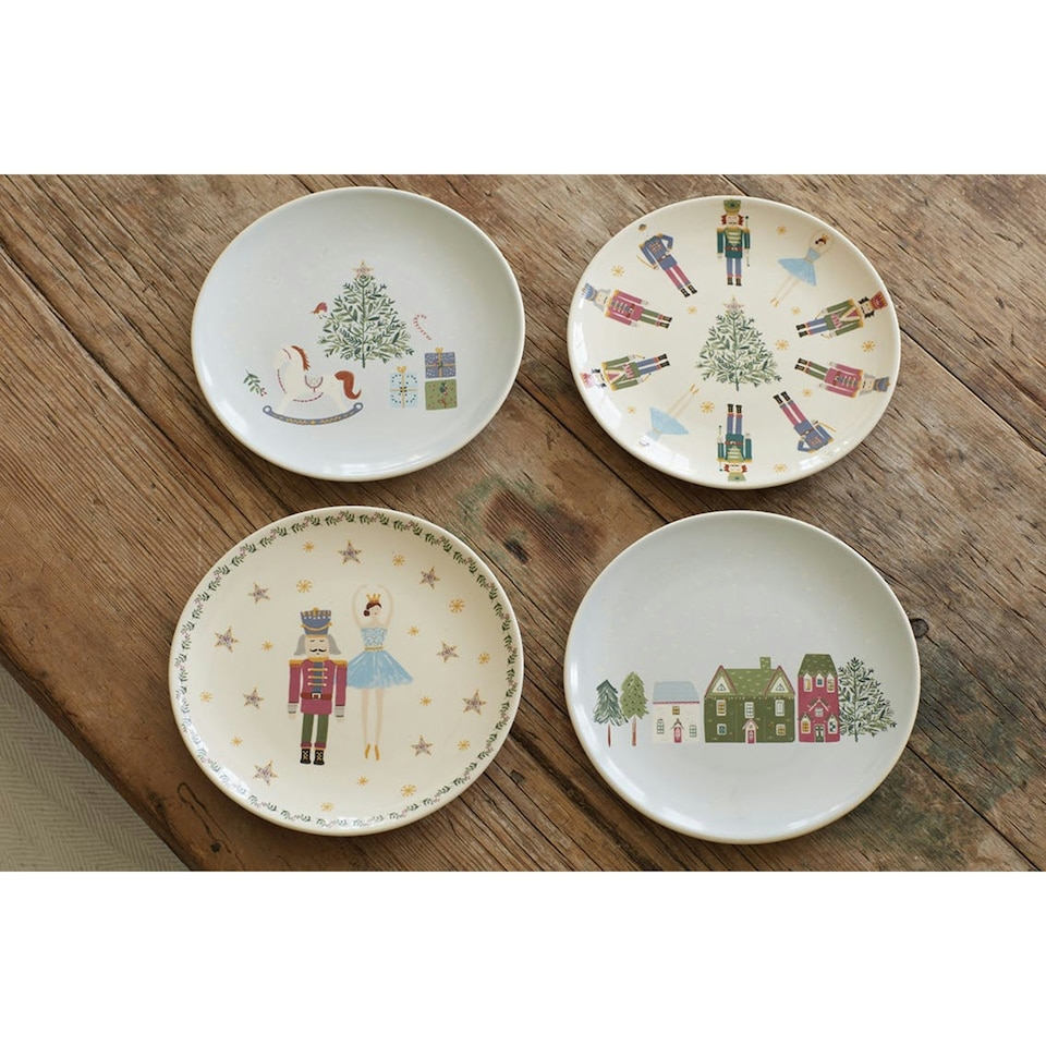 image 1 of KitchenCraft The Nutcracker Collection Sugar Plum Fairy Canape Plate | Multi