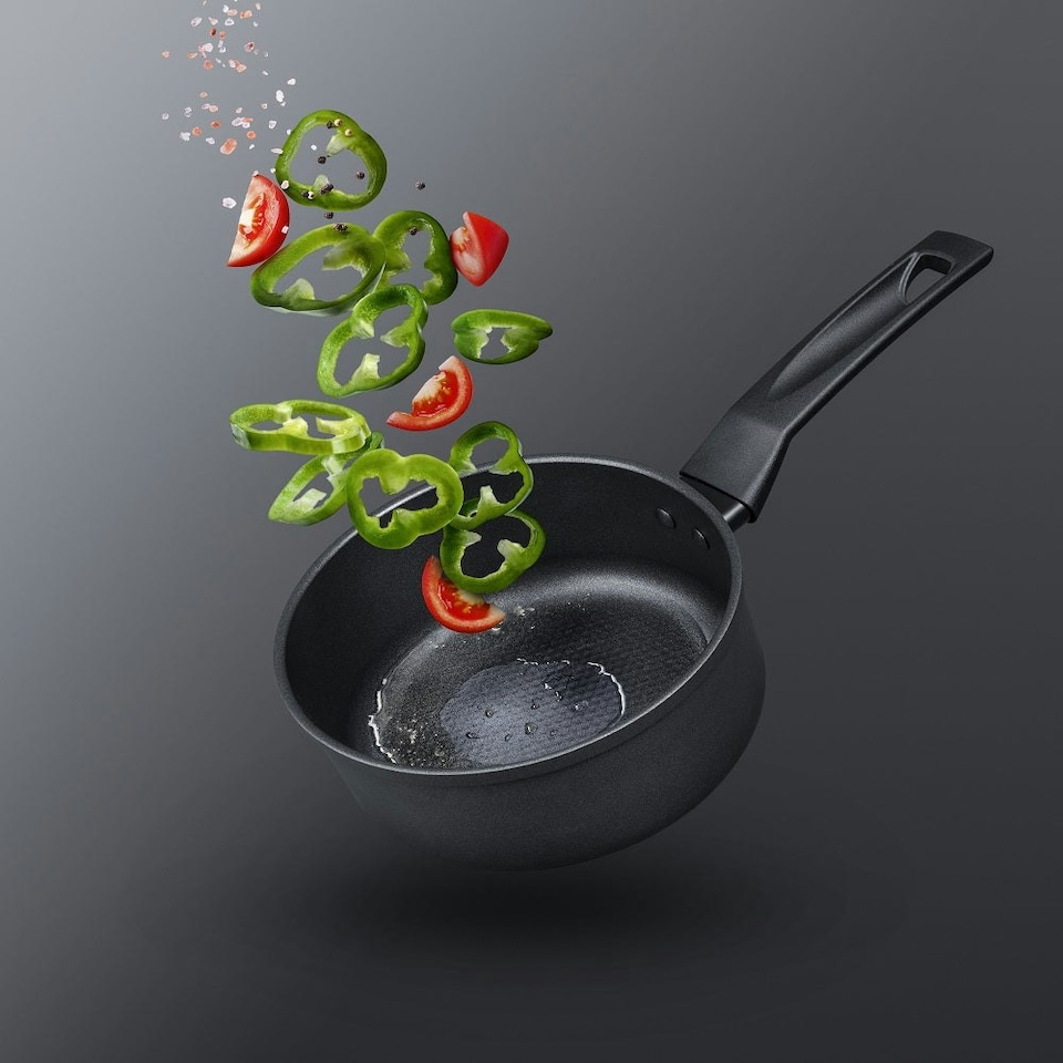 image 1 of Prestige 9 X Tougher Non-Stick Frying Pan, Saucepan & Milk Pan Set - 5 Pieces