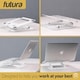 image 5 of Futura Laptop Stand Adjustable Portable Riser, White Foldable Aluminium Holder for MacBook AirPro and 11 to 17 inch Laptops | White | White | One Size | 1