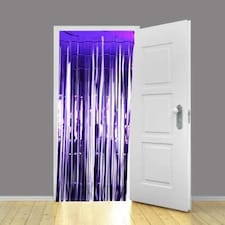 Purple Foil Door Curtain Backdrop 92cm x 244cm - Pack of 10