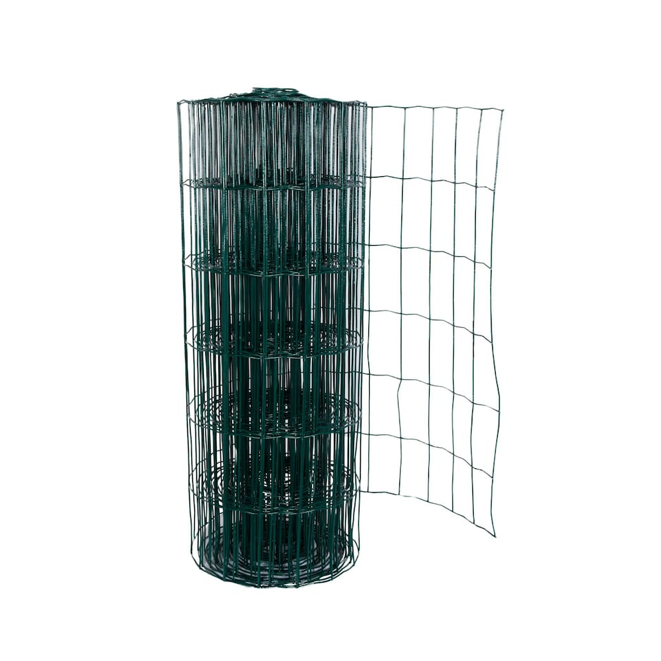 image 1 of 10m x 60cm of Green PVC Plastic Coated Metal Garden Border / Fence Green