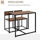 image 6 of HOMCOM 3 Piece Dining Table Set with Metal Frame Natural