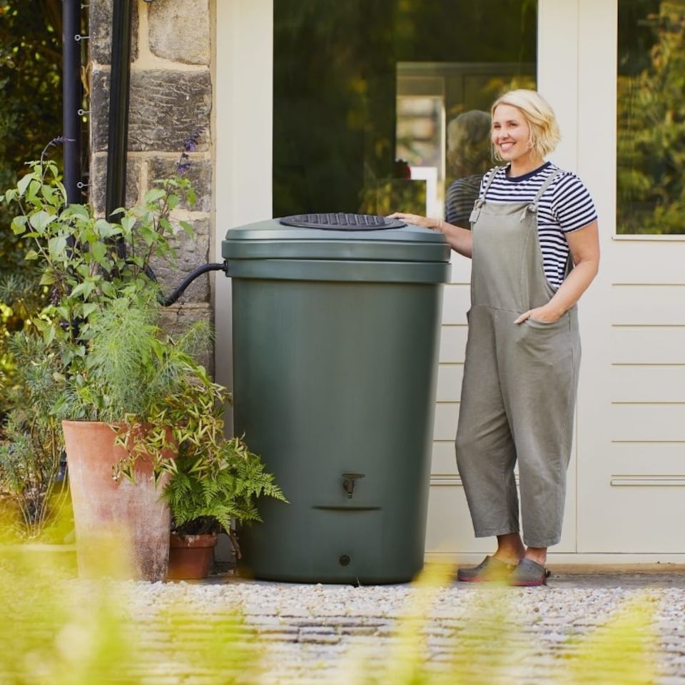 image 1 of Harcostar 350 Litre Magnum Water Butt Kit | Green | #384F3C | 350 Litre