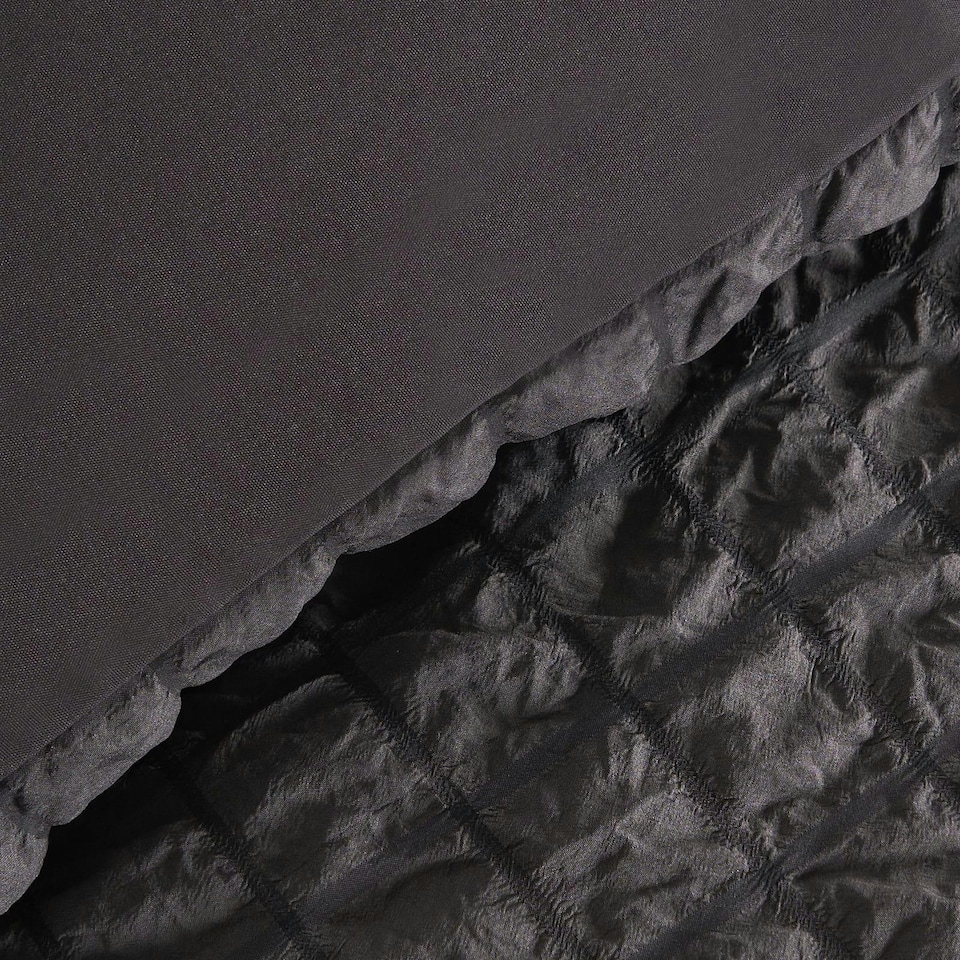 image 1 of OHS Geometric Seersucker Luxury Duvet Quilt and Pillowcase Set, Double - Charcoal