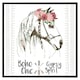 image 2 of Horse with flower chic (Picutre Frame) White | XS