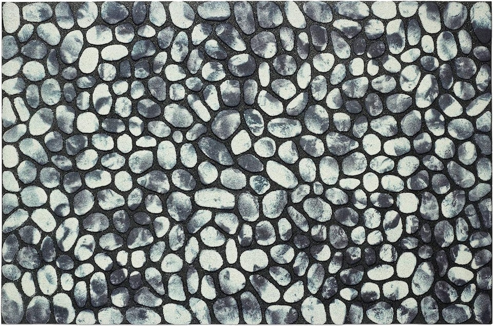 image 1 of Stone Pebble Stylised Indoor & Outdoor Mat - Grey