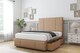 image 4 of Sloomy Lisbon Latte Dumfries Divan Bed Base 2 Drawers Right Side With 54 Inch Floor Standing Headboard & 12 Inch Matching Footboard | Brown | Latte | Super King | 1
