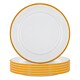 image 1 of Argon Tableware White Enamel Side Plates - 20cm - Yellow - Pack of 6
