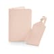 image 1 of Bagbase Boutique Passport Holder and Luggage Tag Set - Soft Pink - One Size | Multi