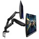 image 1 of Futura Dual Monitor Arm Desk Mount, Gas Spring Adjustable Stand for 13-32 Inch Screens | Black | Black | 1