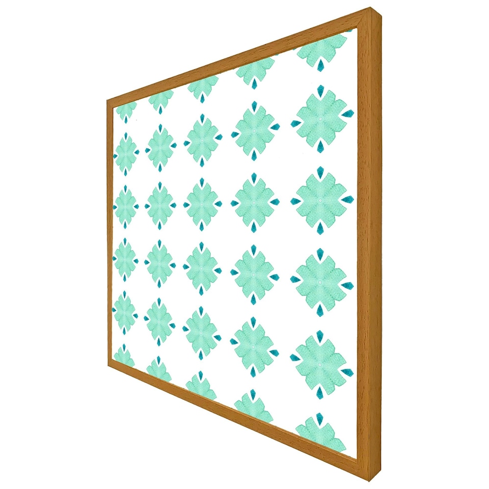image 1 of Green uncommon boho chic summer design (Picutre Frame) Brown | Oak | L