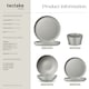 image 5 of Dinnerware Set for 6 People with Plates, Bowls, Utensils, Pots and Pans | Grey | grey/black | 39 pc | 1