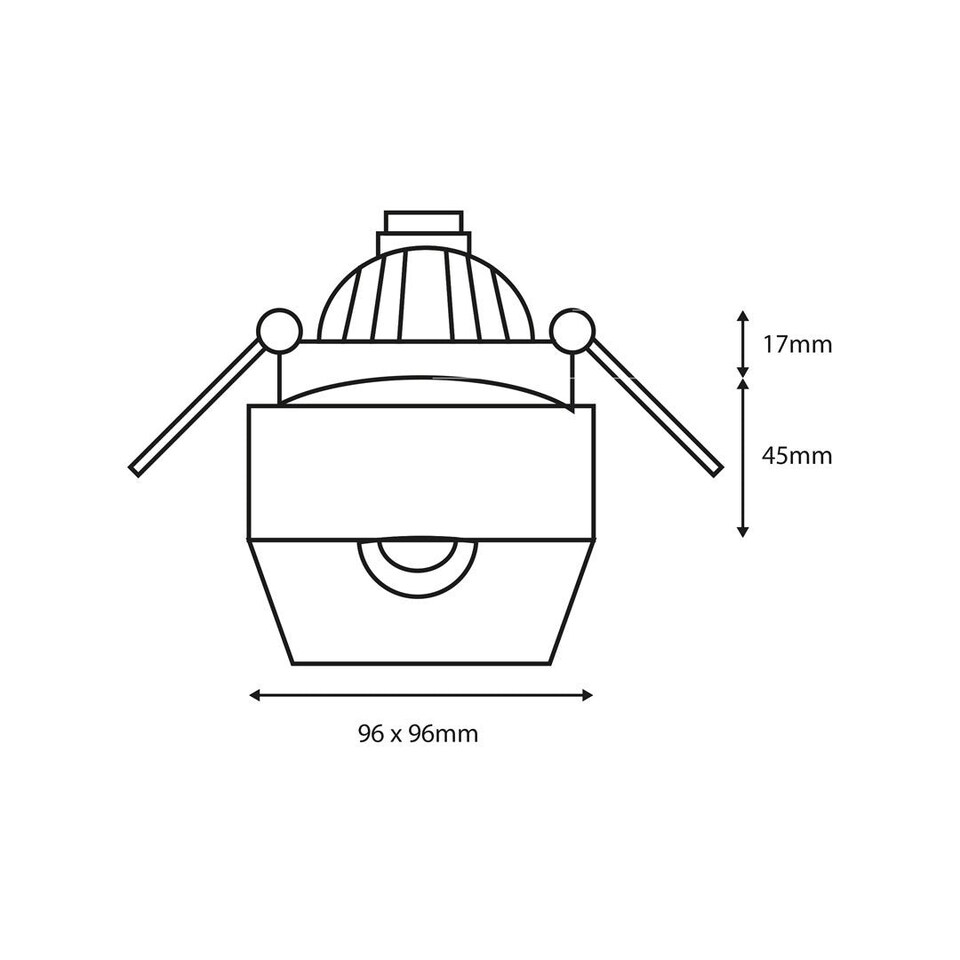 image 1 of Milagro Spot Light Bali Square Black 1xGU10