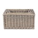 image 3 of Wicker Antique Wash Open Storage Baskets Set of 4 | Brown | Brown | Not provided
