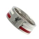 image 3 of Liverpool FC Colour Stripe Ring - Silver/Red/White - Medium