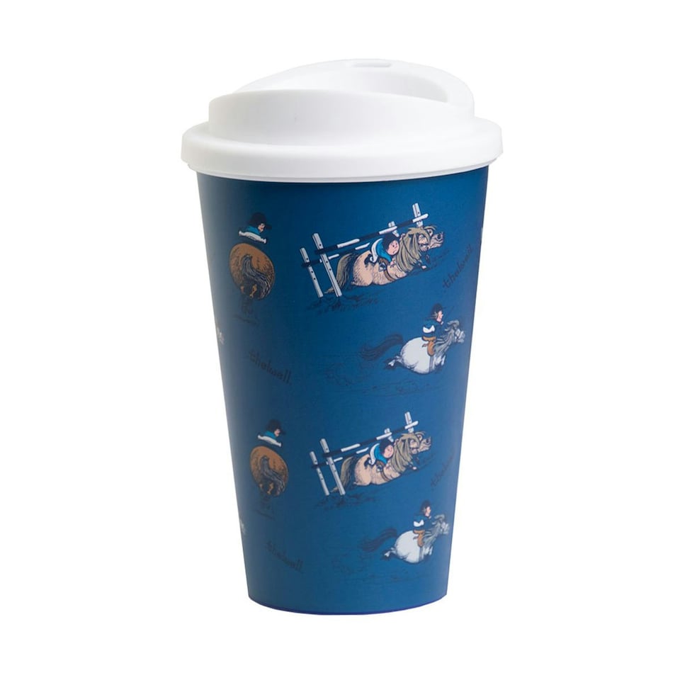 Hy Thelwell Collection Travel Mug - Navy/Red - One Size