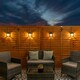 image 1 of ValueLights Set of 4 Black Outdoor Lantern Solar Wall Light