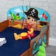 image 5 of Kids Pirate Themed Wooden Bed Frame w/ Guardrails - 70x140cm
