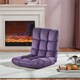 image 1 of Yaheetech Lazy Sleeper Recliner with 14 Adjustable Positions and Backrest Purple