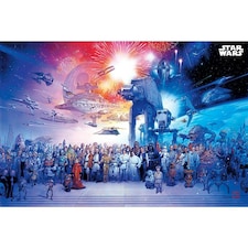 Star Wars Universe Poster - Blue/Red - One Size One Size