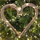 image 5 of 35cm Battery Operated Warm White Pin Wire LED Lit Hanging Christmas Rope Heart