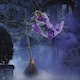 image 2 of Home Accents Holiday 12ft Giant Animated Hovering Halloween Witch with Broomstick and LEDs