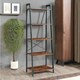 image 2 of 5 Tier Free Standing Bookcase Shelf Brown Brown | One Size