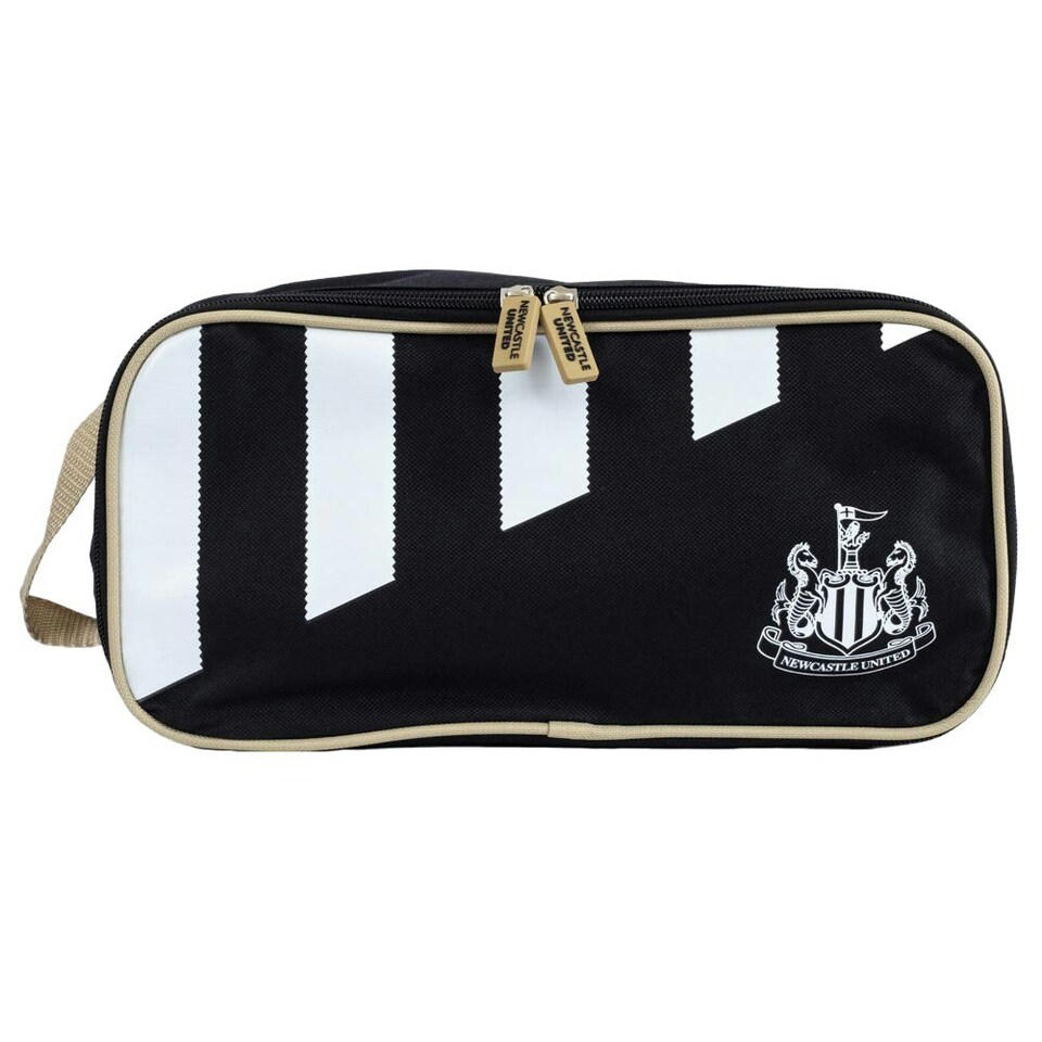 Newcastle United FC Stripe Boot Bag - Black/White - One Size