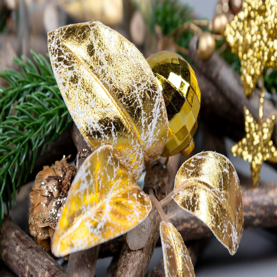 image 1 of 22cm Gold Twig Star Candle Holder
