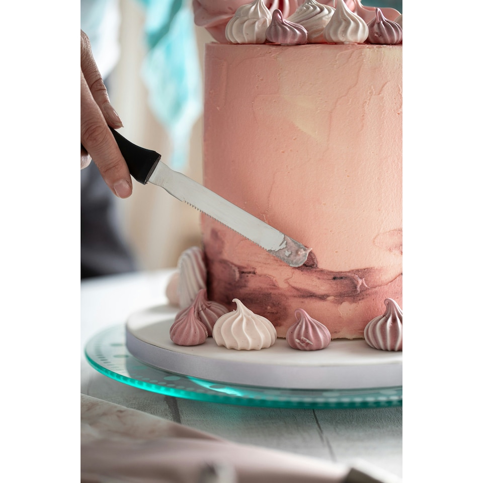 image 1 of KitchenCraft Cake Stand Revolving Glass | Clear