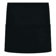 Brand Lab Unisex Adult Organic Front Pocket Short Apron - Black - One Size