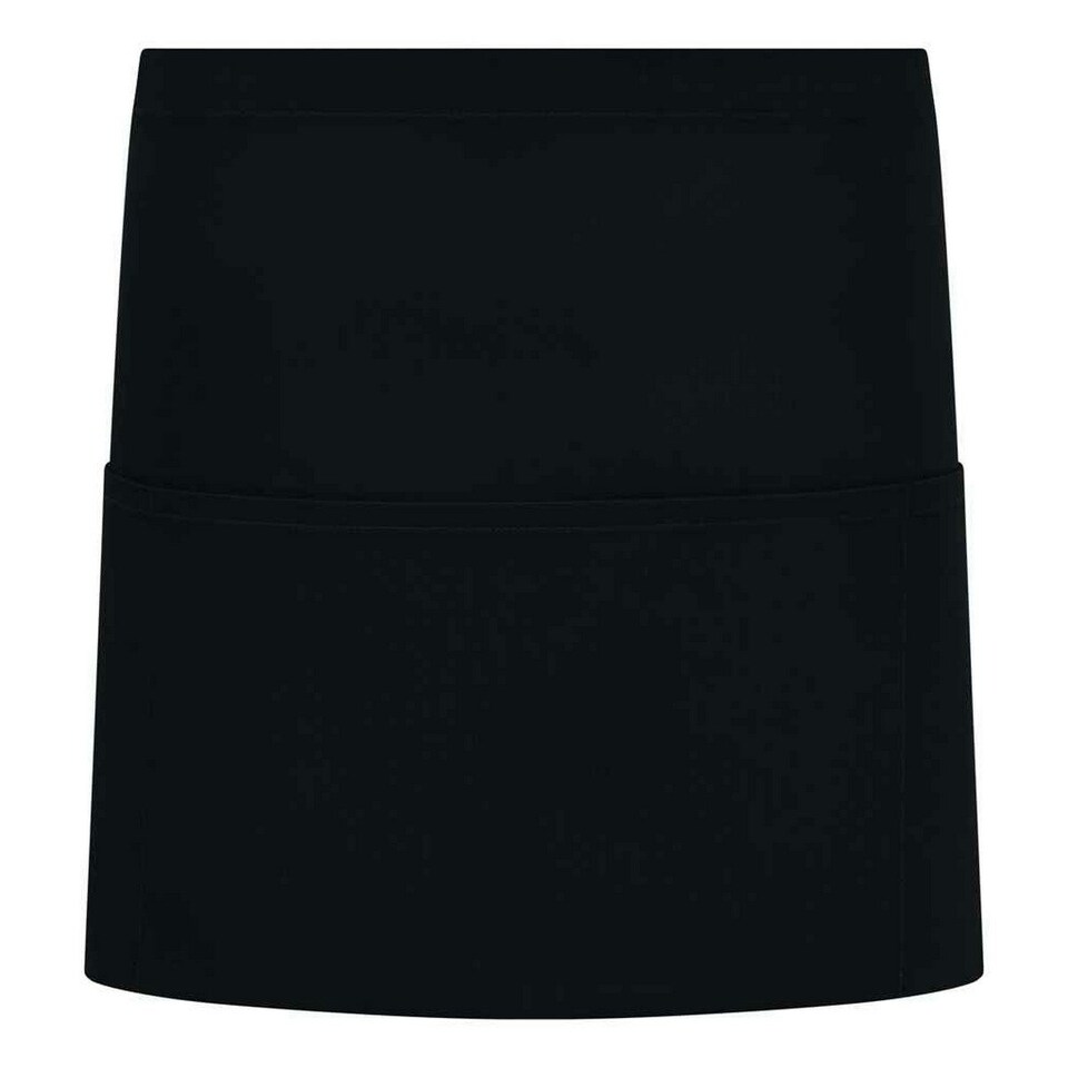 image 1 of Brand Lab Unisex Adult Organic Front Pocket Short Apron - Black - One Size