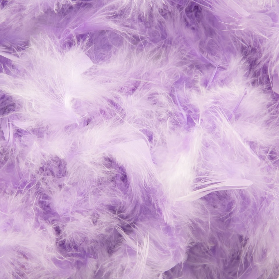 image 1 of Eye-Catching and Modern Small Lilac Feather Decorated Pendant Lighting Shade | Purple | Lilac | 1