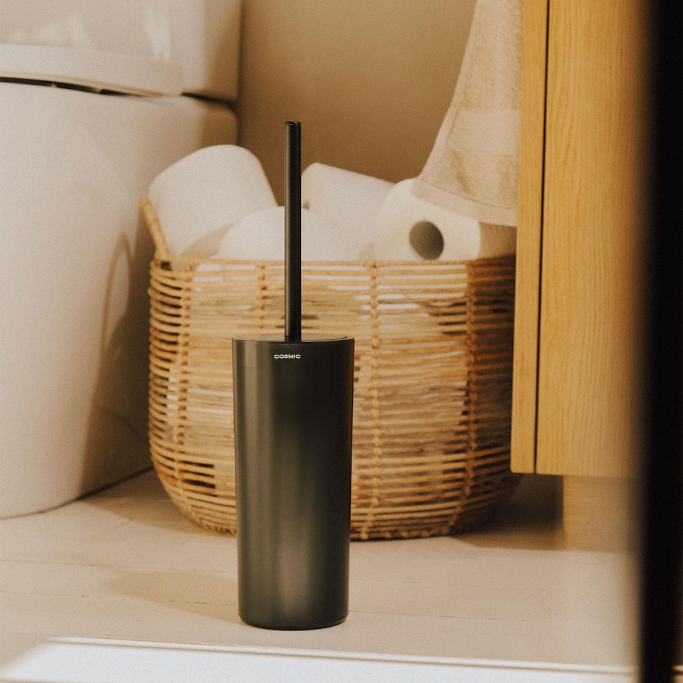 image 1 of COSMIC Toilet brush, Chrome, Wall/Freestanding, Self-Adhesive, Start Collection