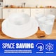 image 7 of 16 Piece Dinner Set Plain White Dinnerware Plates Mugs Home Tableware
